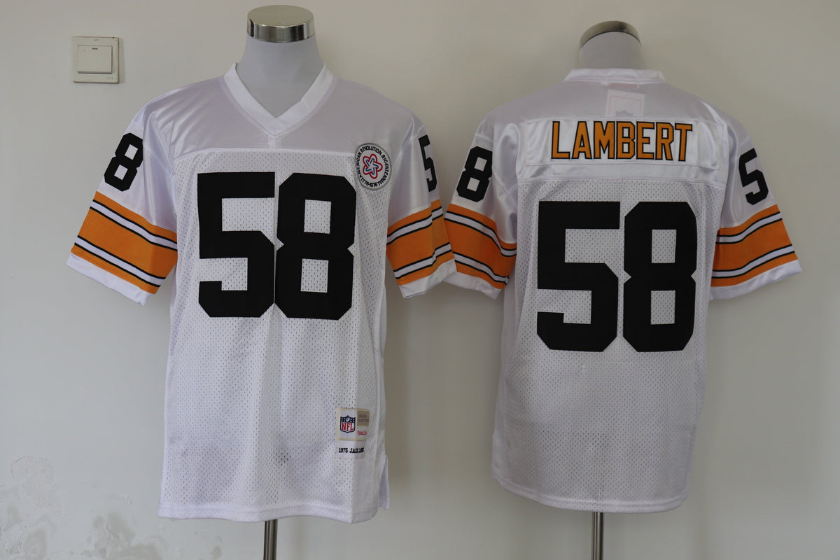 Men's Pittsburgh Steelers Jack Lambert White Legacy Replica jersey