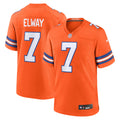 Denver Broncos John Elway Orange Mile High Collection 1977 Throwback Retired Player Game Jersey