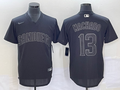 Men's San Diego Padres Manny Machado #13 Black Inverted Legend Jersey1