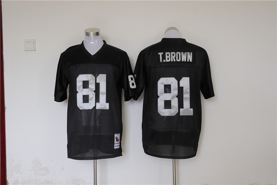 Men's Oakland Raiders Tim Brown Black Legacy Replica Jersey1