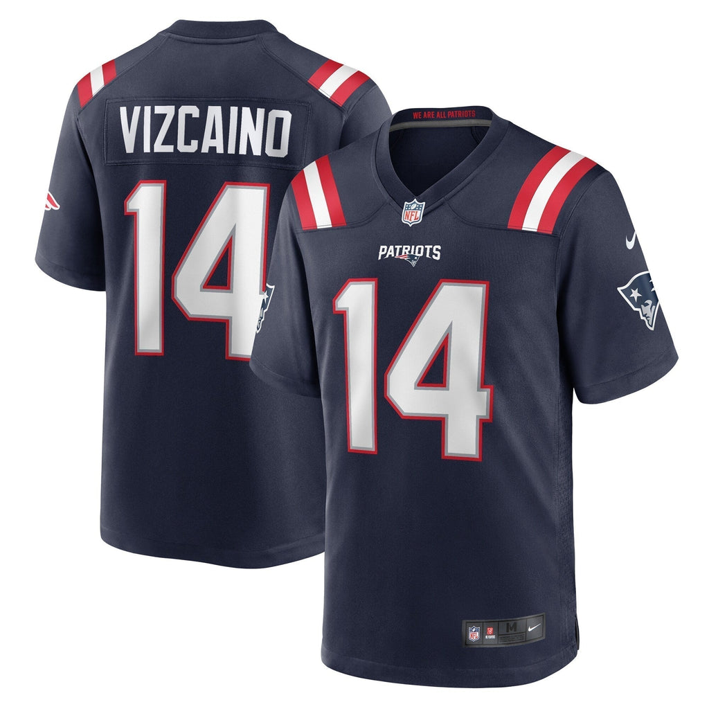 Tristan Vizcaino New England Patriots Nike Home Game   Jersey - Navy