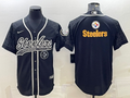 Men's Pittsburgh Steelers Black Retired Player RFLCTV Limited jersey