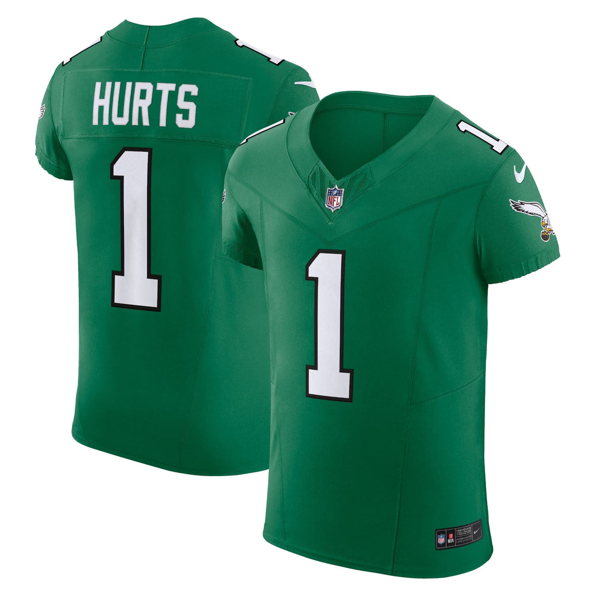 Philadelphia Eagles Jalen Hurts Kelly Green 2nd Alternate Vapor F.U.S.E. Elite Jersey