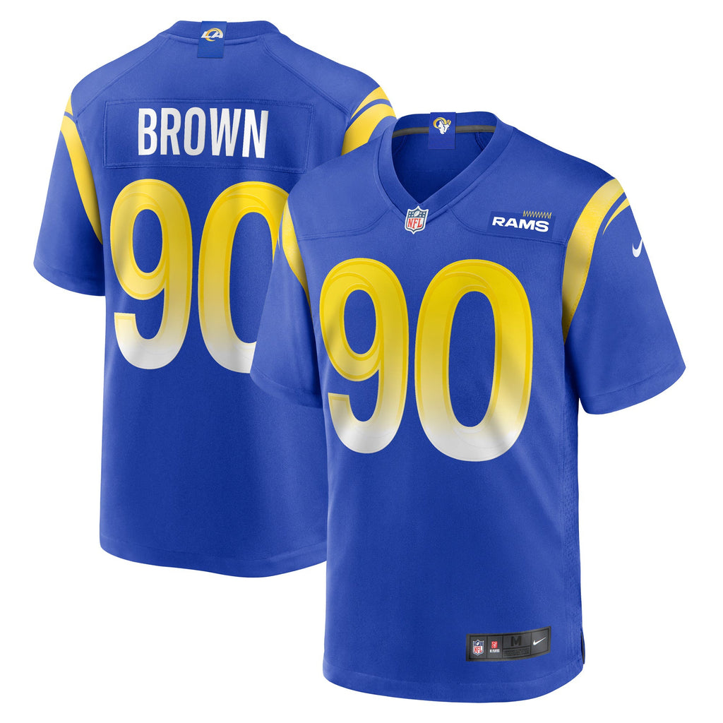 Los Angeles Rams Earnest Brown IV Royal Team Game Jersey