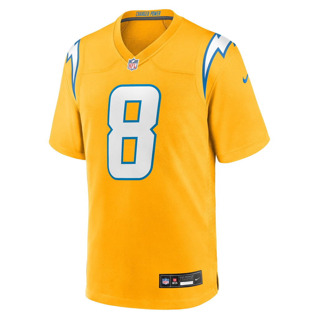 Los Angeles Chargers Omarion Hampton Gold Alternate Charger Power Game Player Jersey