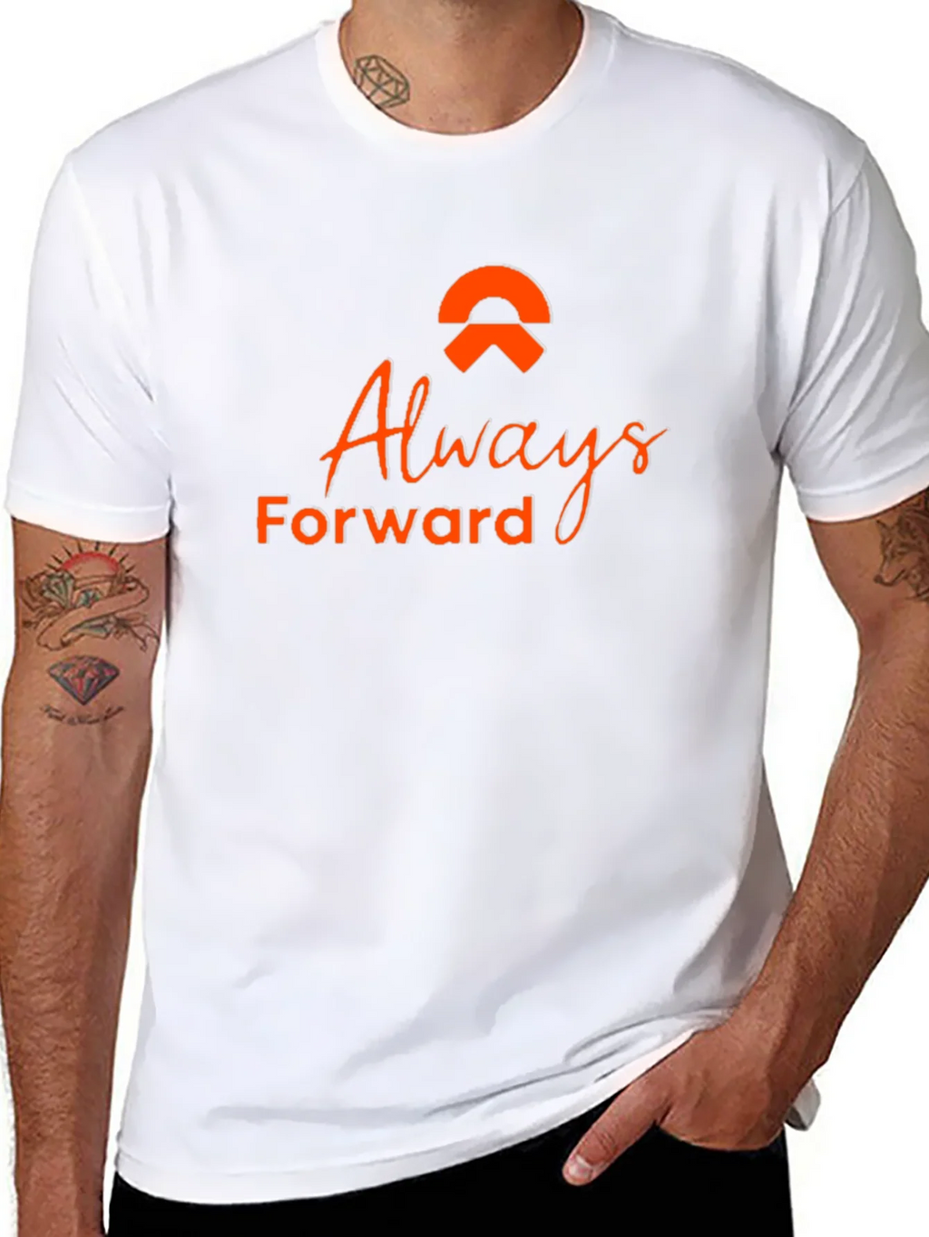 Always Forward Black Tee - Stylish Graphic T-Shirt
