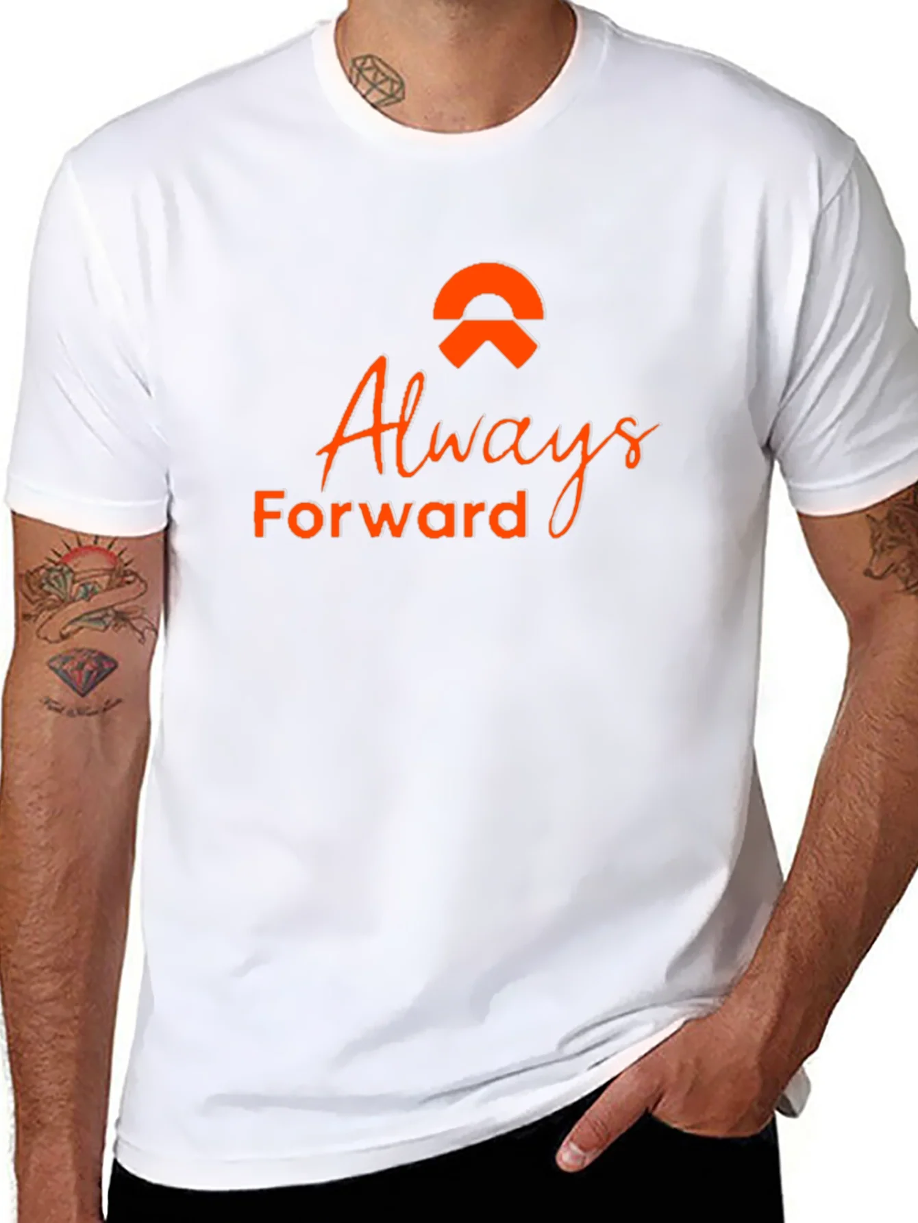 Always Forward Black Tee - Stylish Graphic T-Shirt