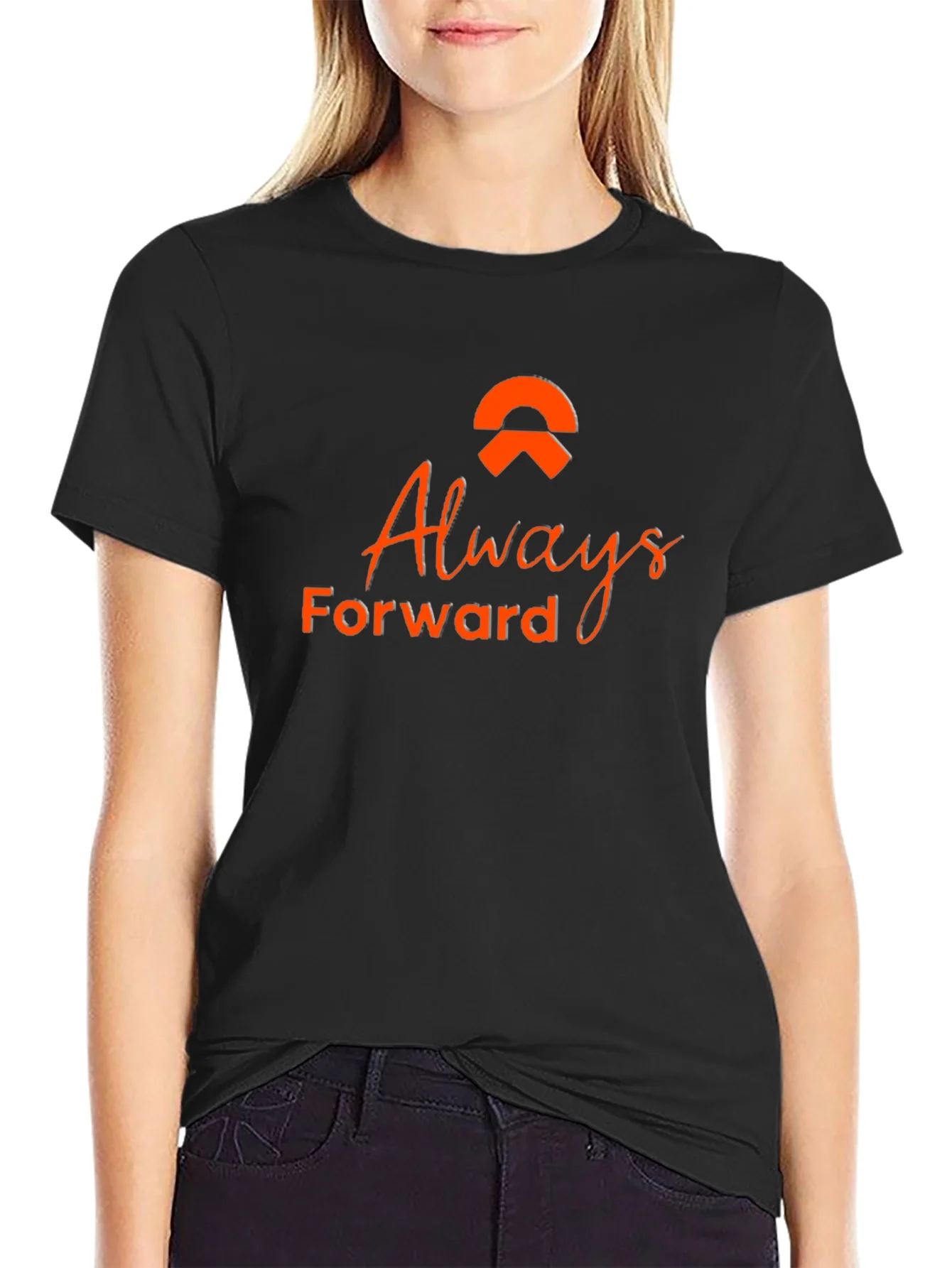 Always Forward Black Tee - Stylish Graphic T-Shirt
