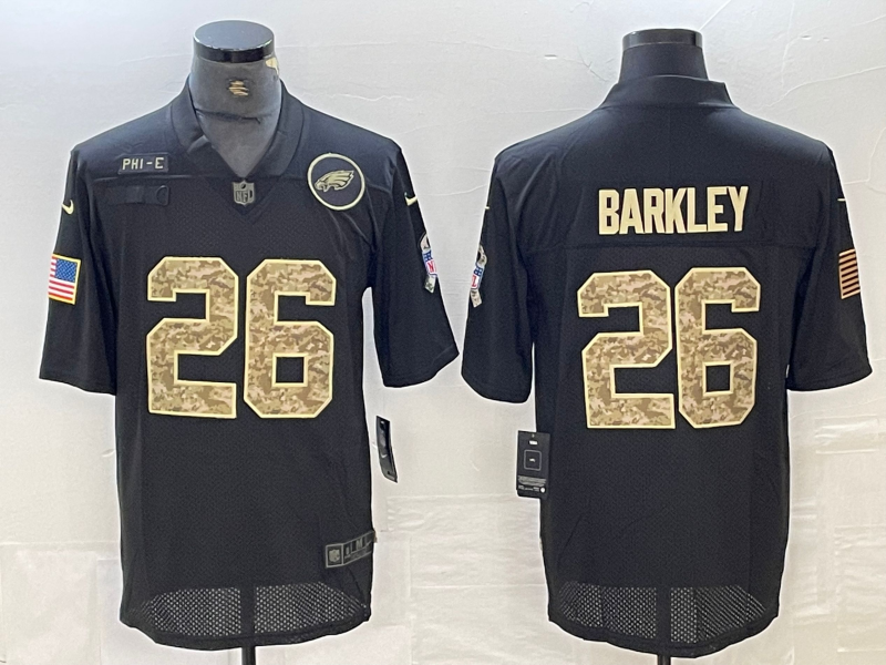 Men's Philadelphia Eagles Saquon Barkley #26 Black Alternate Player jersey