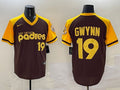 Men's San Diego Padres Tony Gwynn #19 Brown Cooperstown Collection Player jersey