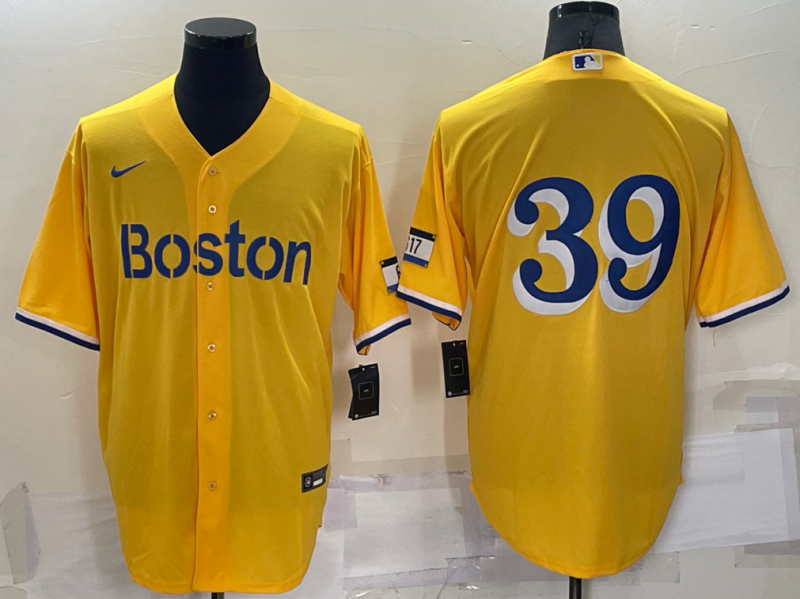Men's Boston Red Sox Christian Arroyo #39 Gold City Connect Replica Player jersey