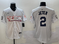 Men's New York Yankees Derek Jeter White Limited Player Jersey1