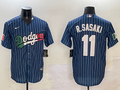 Men's Los Angeles Dodgers Roki Sasaki #11 Royal Player Game Jersey1