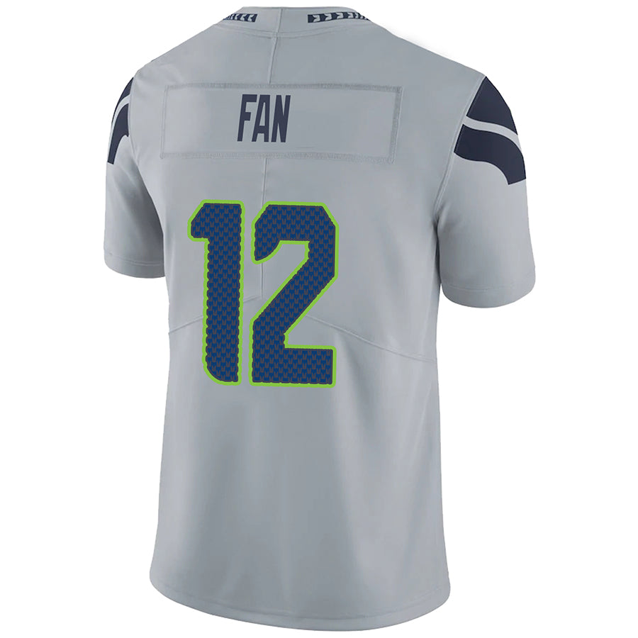 #12 12th Fan Player S.Seahawks Gray Vapor F.U.S.E. Limited Football Jerseys