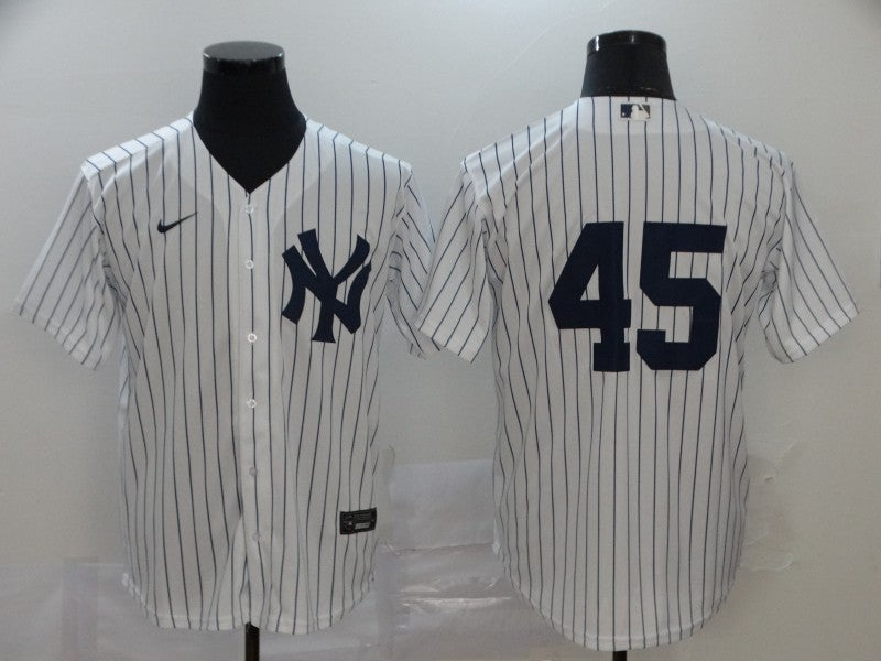 Men's New York Yankees Gerrit Cole #45 White Replica Player Name jersey