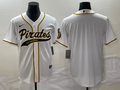 Men's Pittsburgh Pirates White Blank Replica Jersey1 Joint Edition