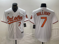 Men's Baltimore Orioles Jackson Holliday #7 White Home Limited Player jersey