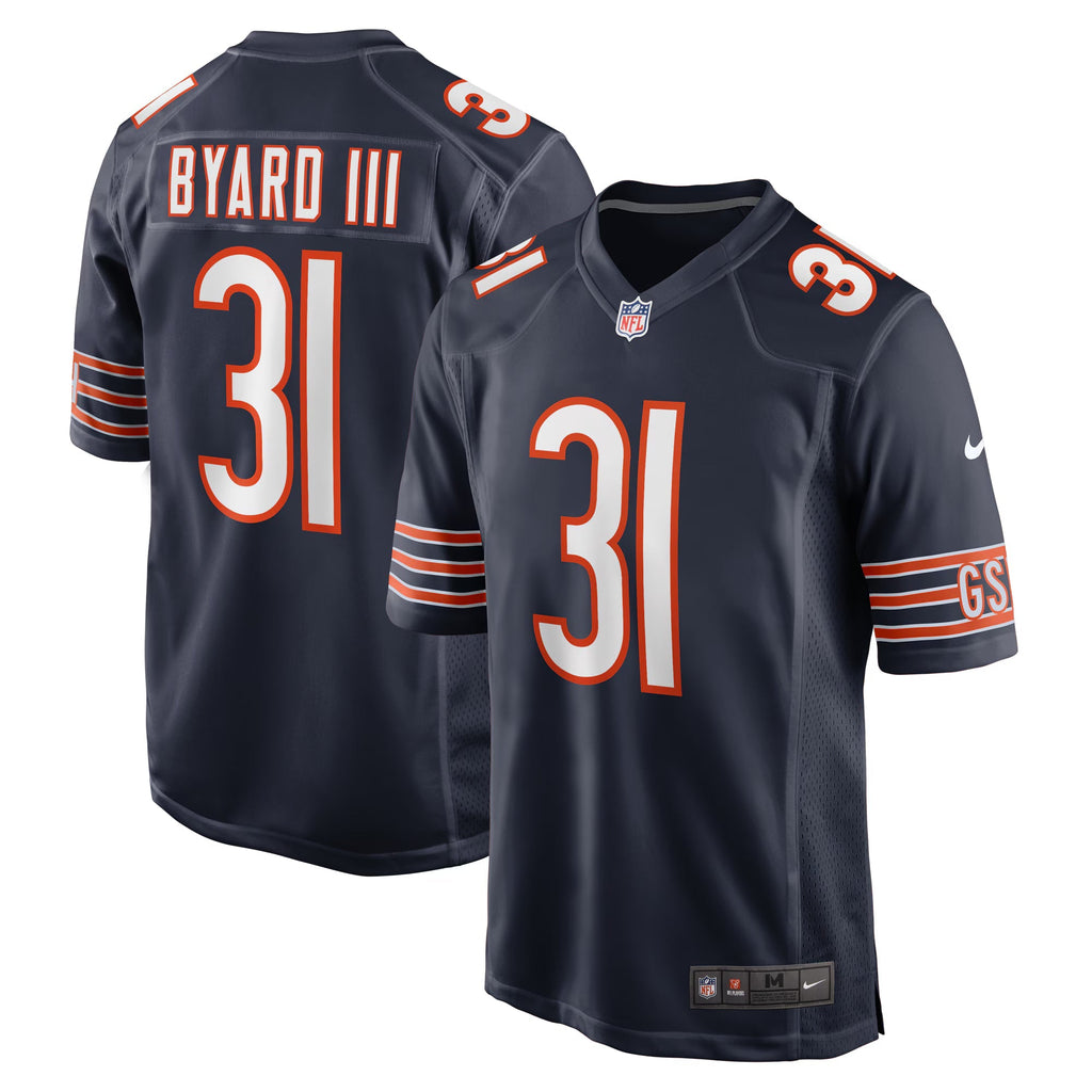 Chicago Bears Kevin Byard III Navy Game Jersey