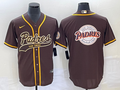 Men's San Diego Padres Brown Replica Player Jersey1 Joint Edition