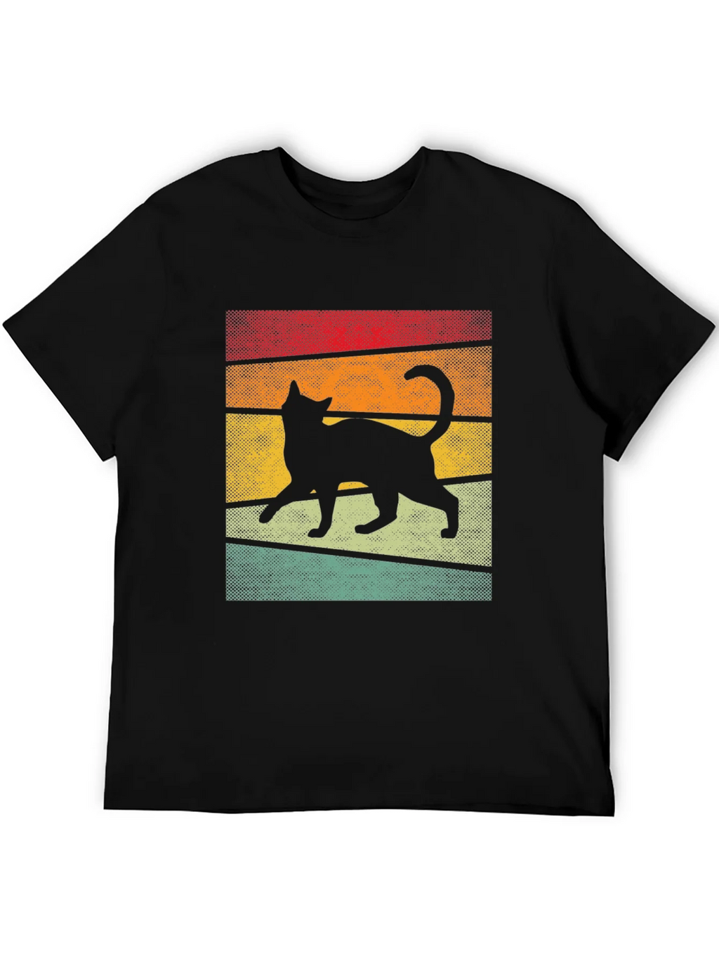Retro Cat Silhouette T-Shirt