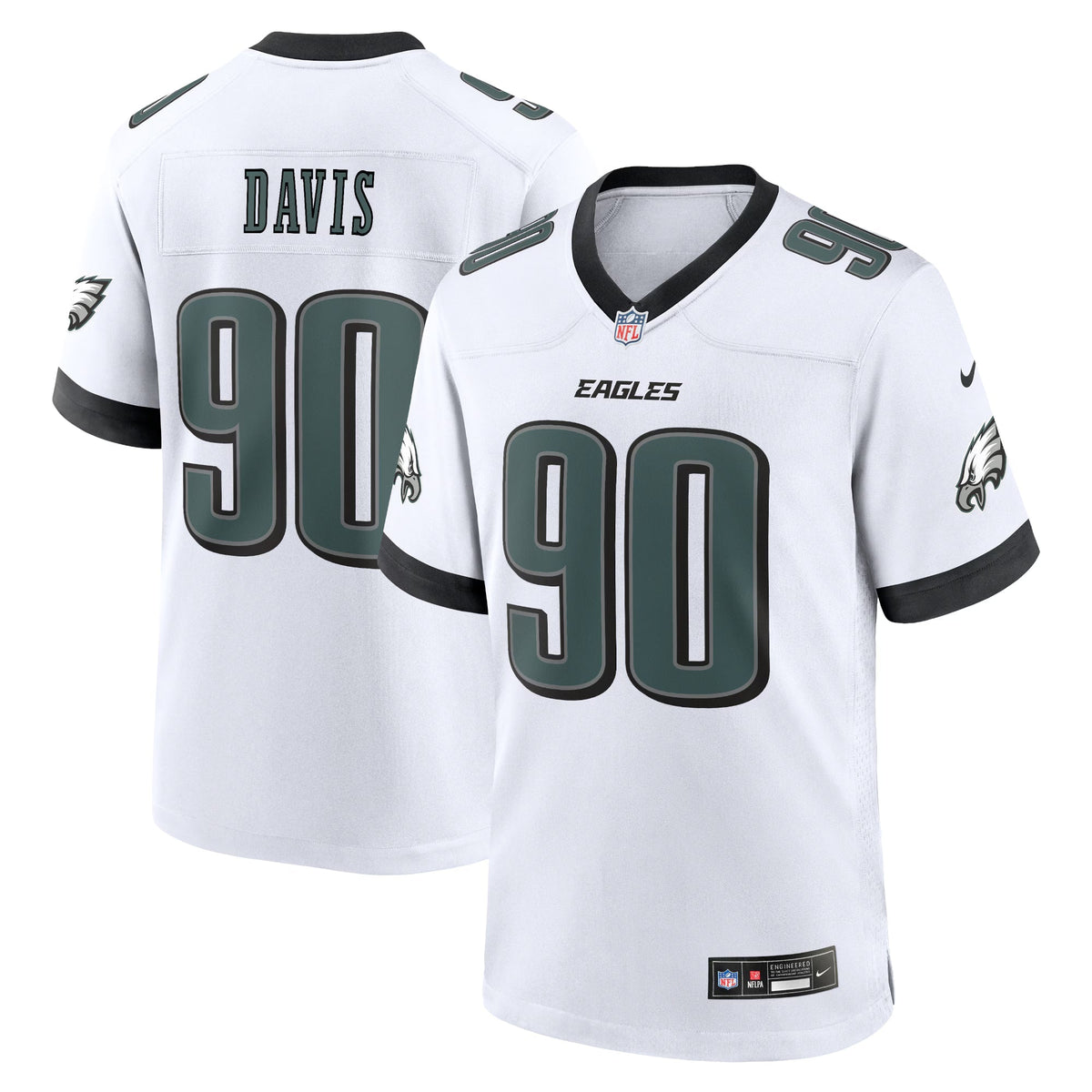 Philadelphia Eagles Jordan Davis White White Game Jersey