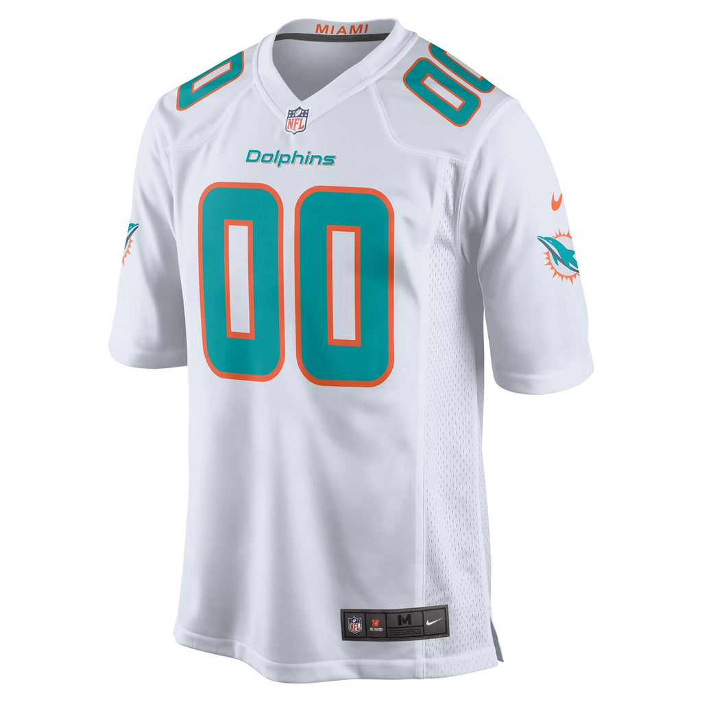 Miami Dolphins White Custom Game Jersey