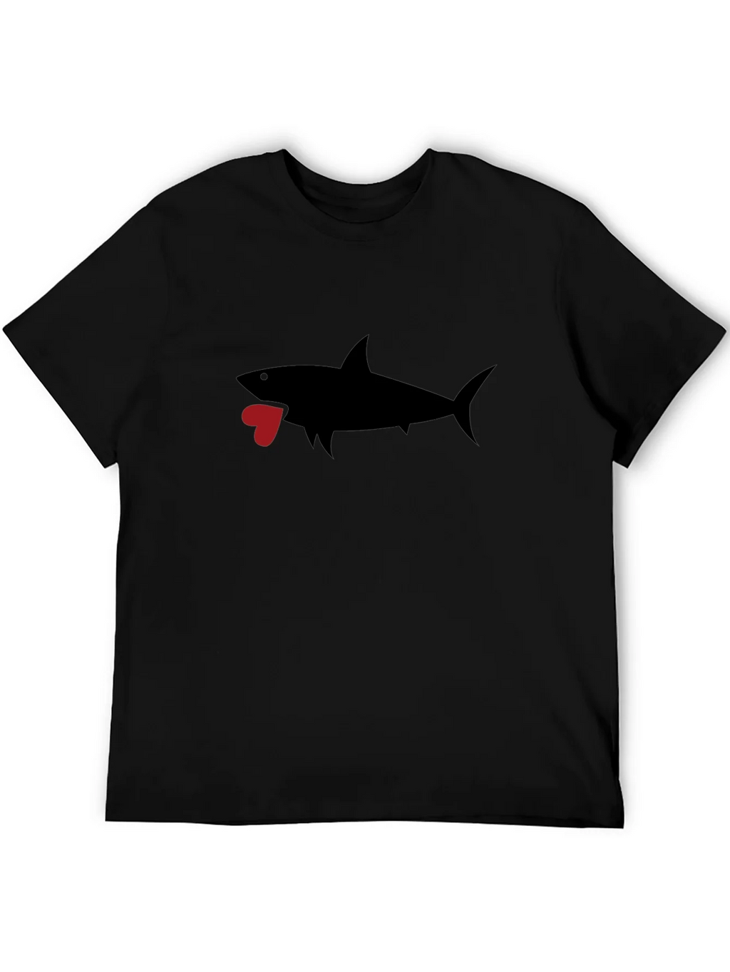 Shark Heart Graphic Black T-Shirt