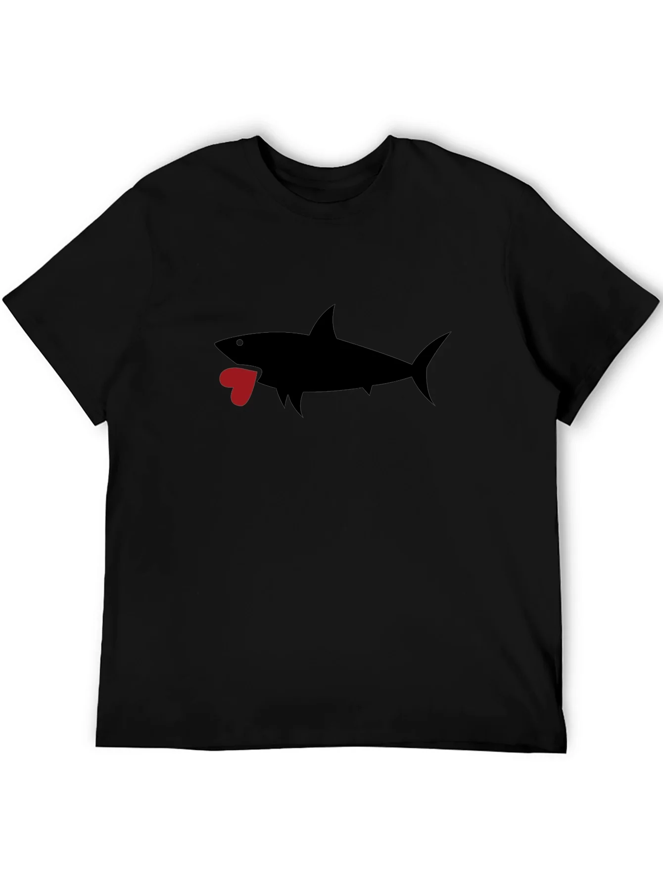 Shark Heart Graphic Black T-Shirt