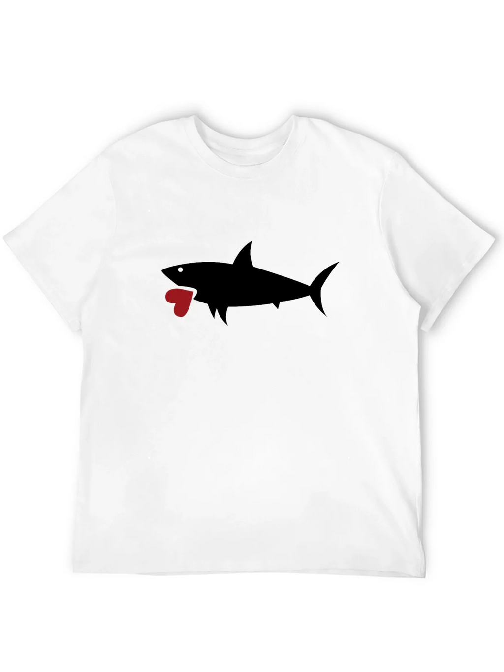 Shark Heart Graphic Black T-Shirt