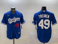 Men's Los Angeles Dodgers Blake Treinen #49 Royal Alternate Replica Player Jersey1