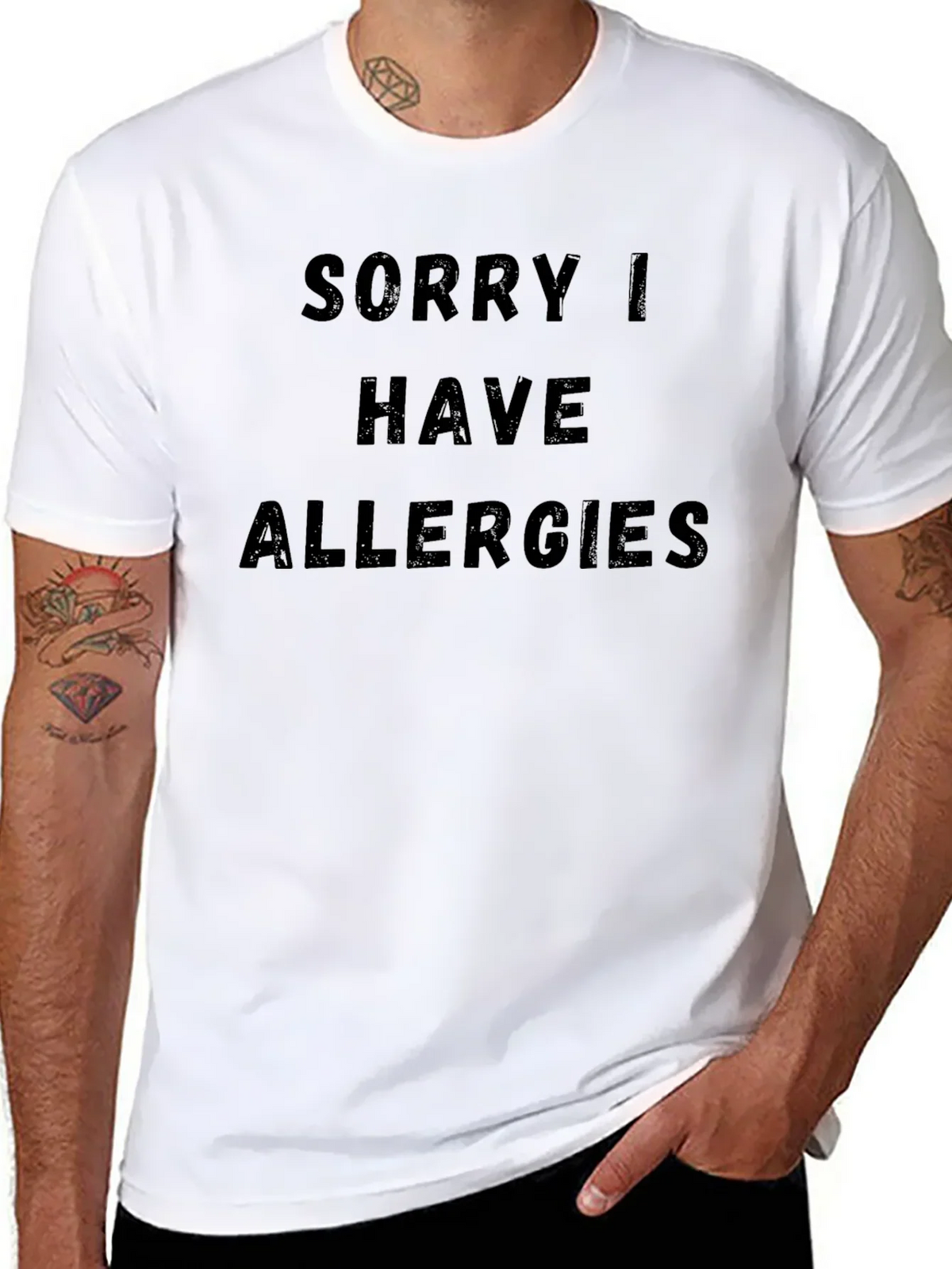 Funny Allergy T-Shirt - Novelty Graphic Tee