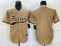 Men's San Diego Padres Tan Replica Blank Jersey1 Joint Edition