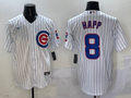 Men's Chicago Cubs Ian Happ #8 White Home Replica Player jersey