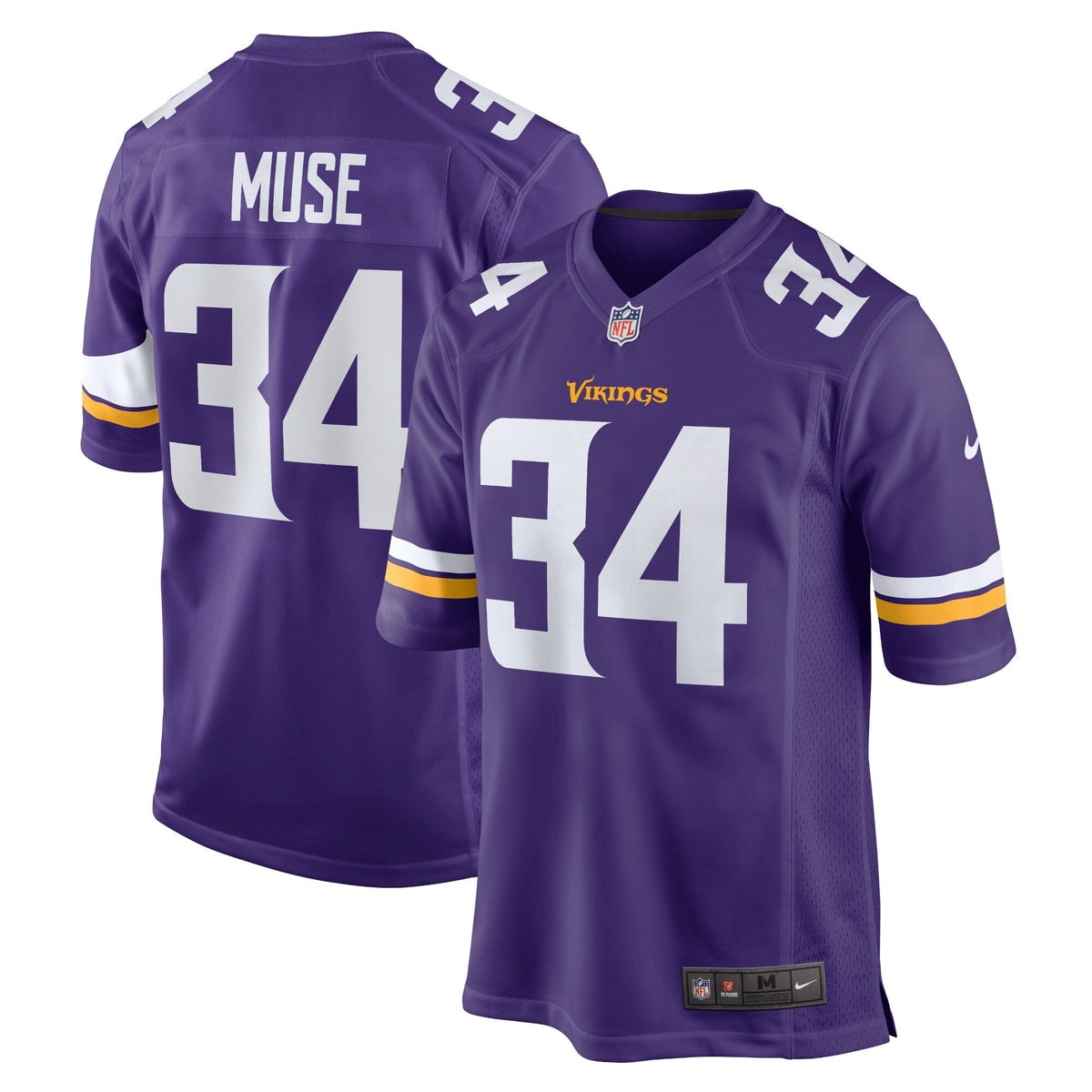 Nick Muse Minnesota Vikings Nike Home Game   Jersey - Purple