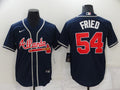 Men's Atlanta Braves Max Fried #54 Navy Replica Player jersey