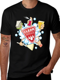 Clean Service T-Shirt - Cartoon Design