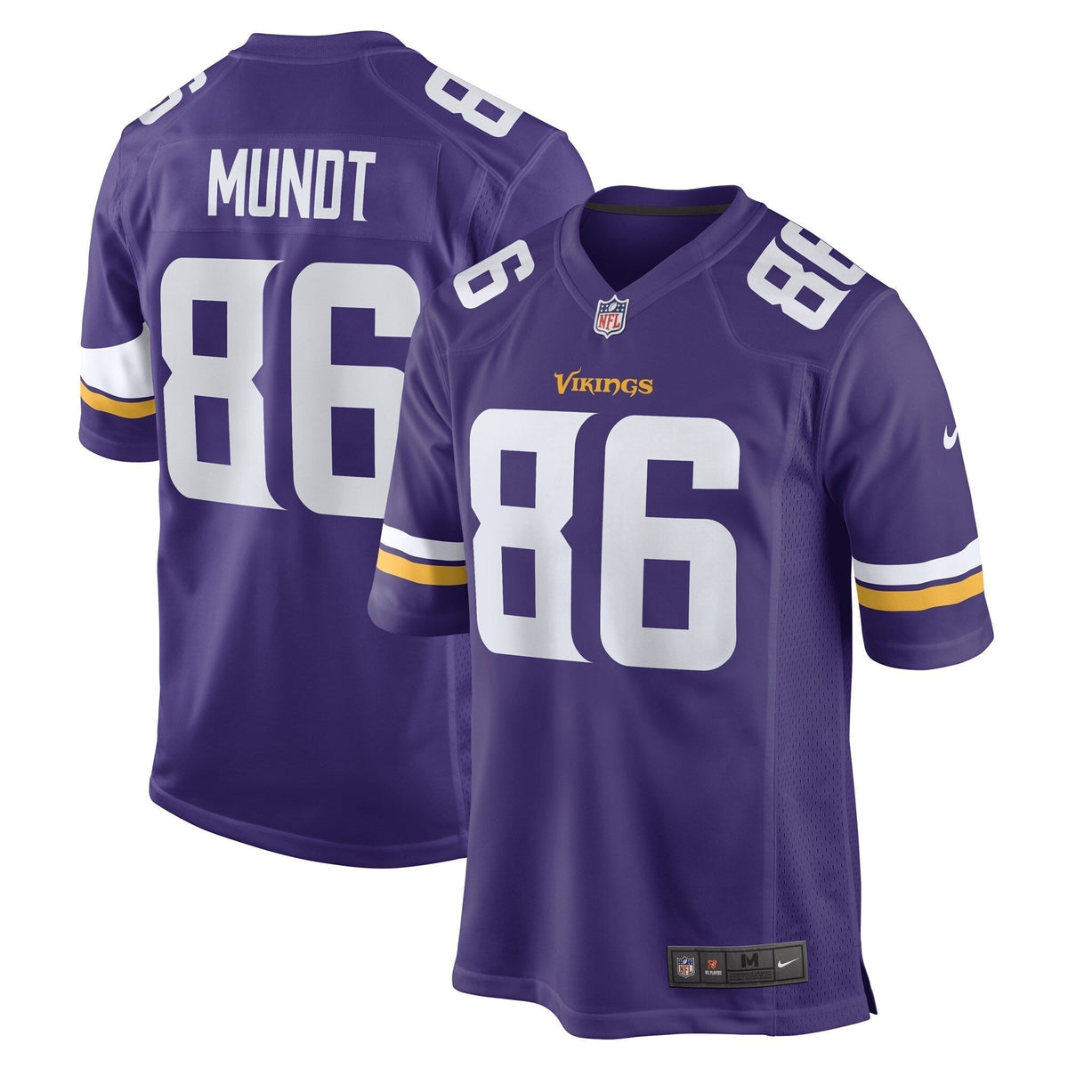 Johnny Mundt Minnesota Vikings Nike Game   Jersey - Purple