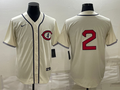 Men's Chicago Cubs Nico Hoerner #2 Cream Player Name jersey