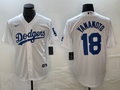 Men's Los Angeles Dodgers Yoshinobu Yamamoto #18 White Home Replica Player Jersey1
