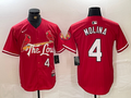 Men's St. Louis Cardinals Yadier Molina #4 Red 2024 City Connect Limited Player Jersey1