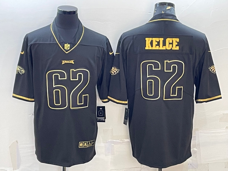 Men's Philadelphia Eagles Jason Kelce #62 Black Player jersey