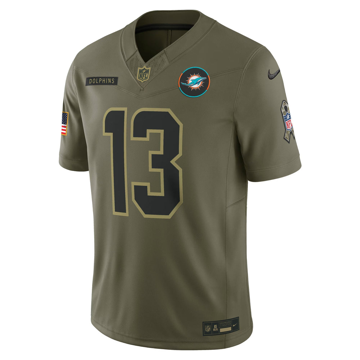 Miami Dolphins Dan Marino Olive 2025 Salute to Service Retired Limited Jersey