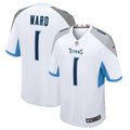 Tennessee Titans Cameron Ward White 2025 NFL Draft First Round Pick Game Jersey