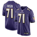 Baltimore Ravens Carson Vinson Purple Team Game Jersey