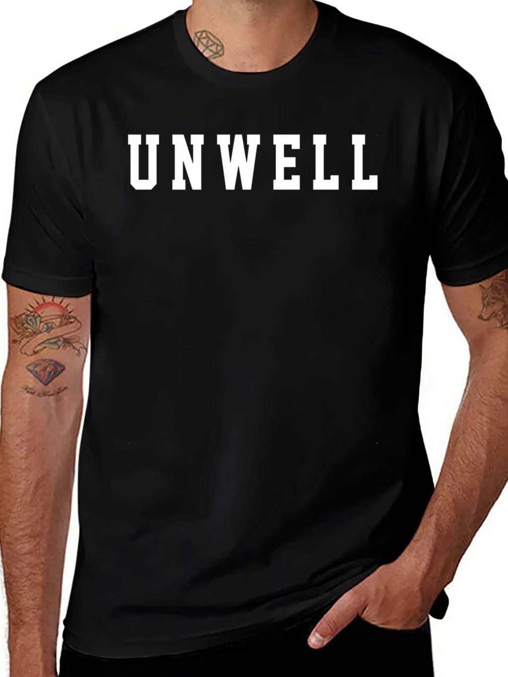 Unwell Graphic T-Shirt - Trendy Slogan Tee