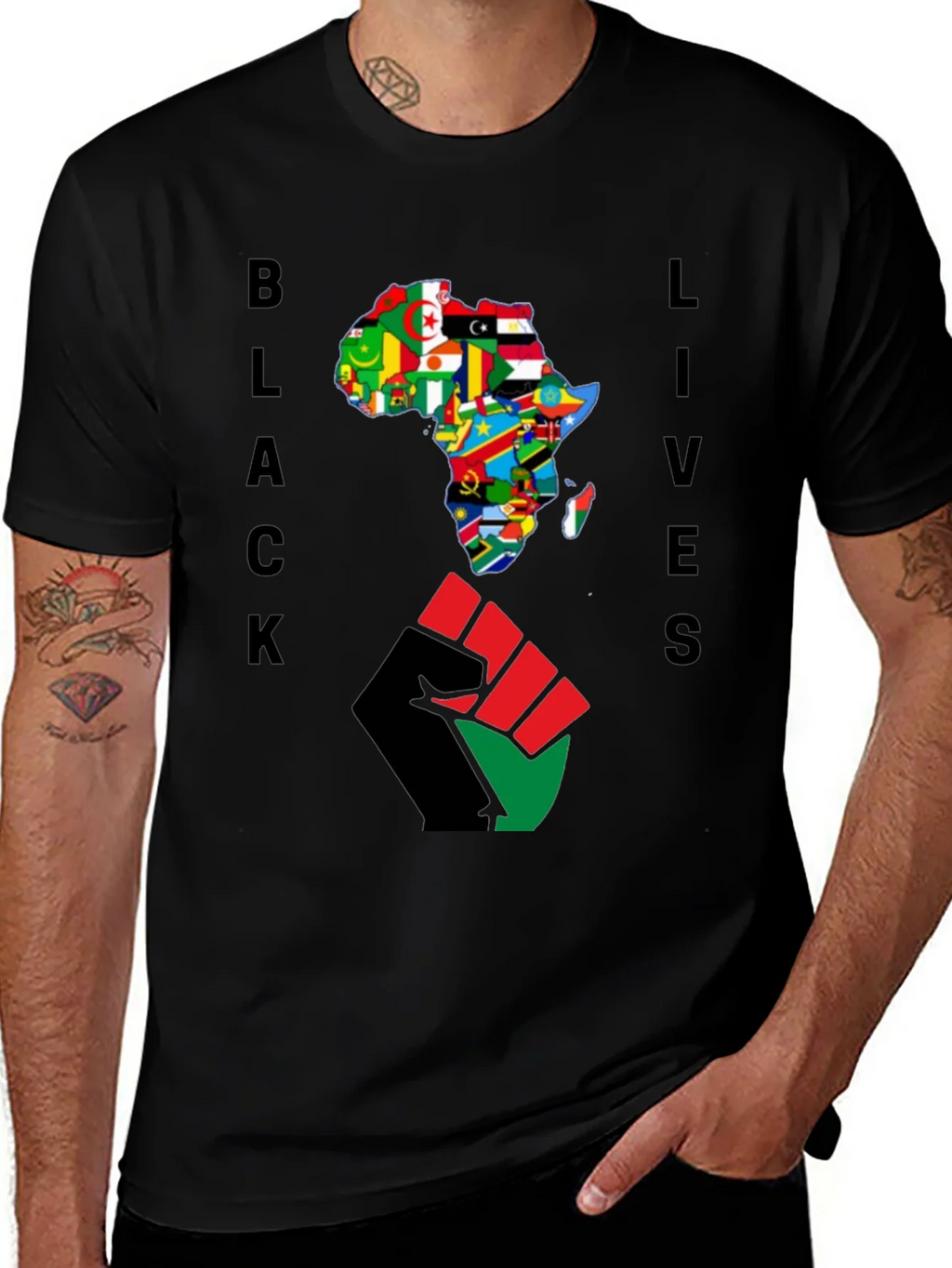 Black Lives Africa Fist T-Shirt