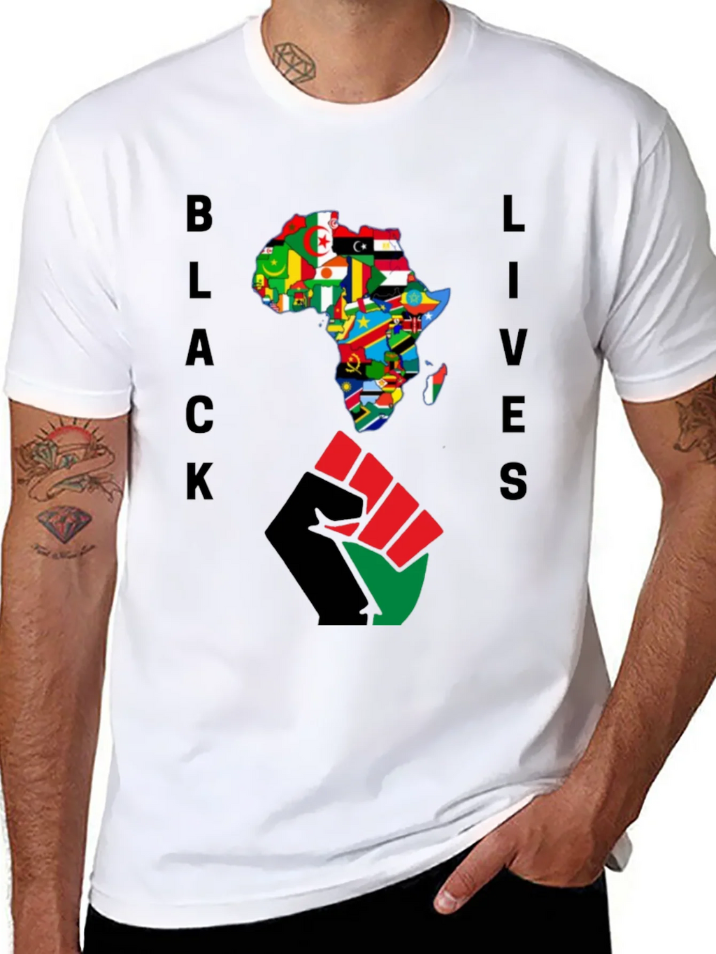 Black Lives Africa Fist T-Shirt