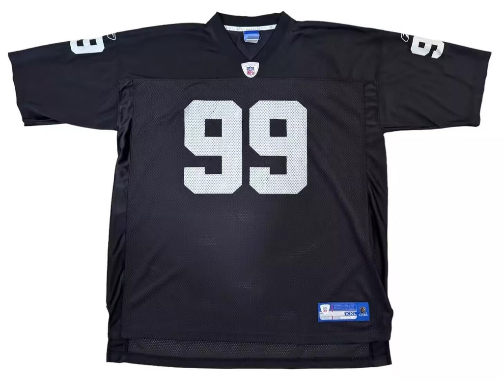 Men's Oakland Raiders Warren Sapp Black Legacy Replica Jersey1