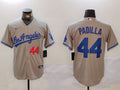 Men's Los Angeles Dodgers Vicente Padilla #44 Gray Alternate Player Jersey1