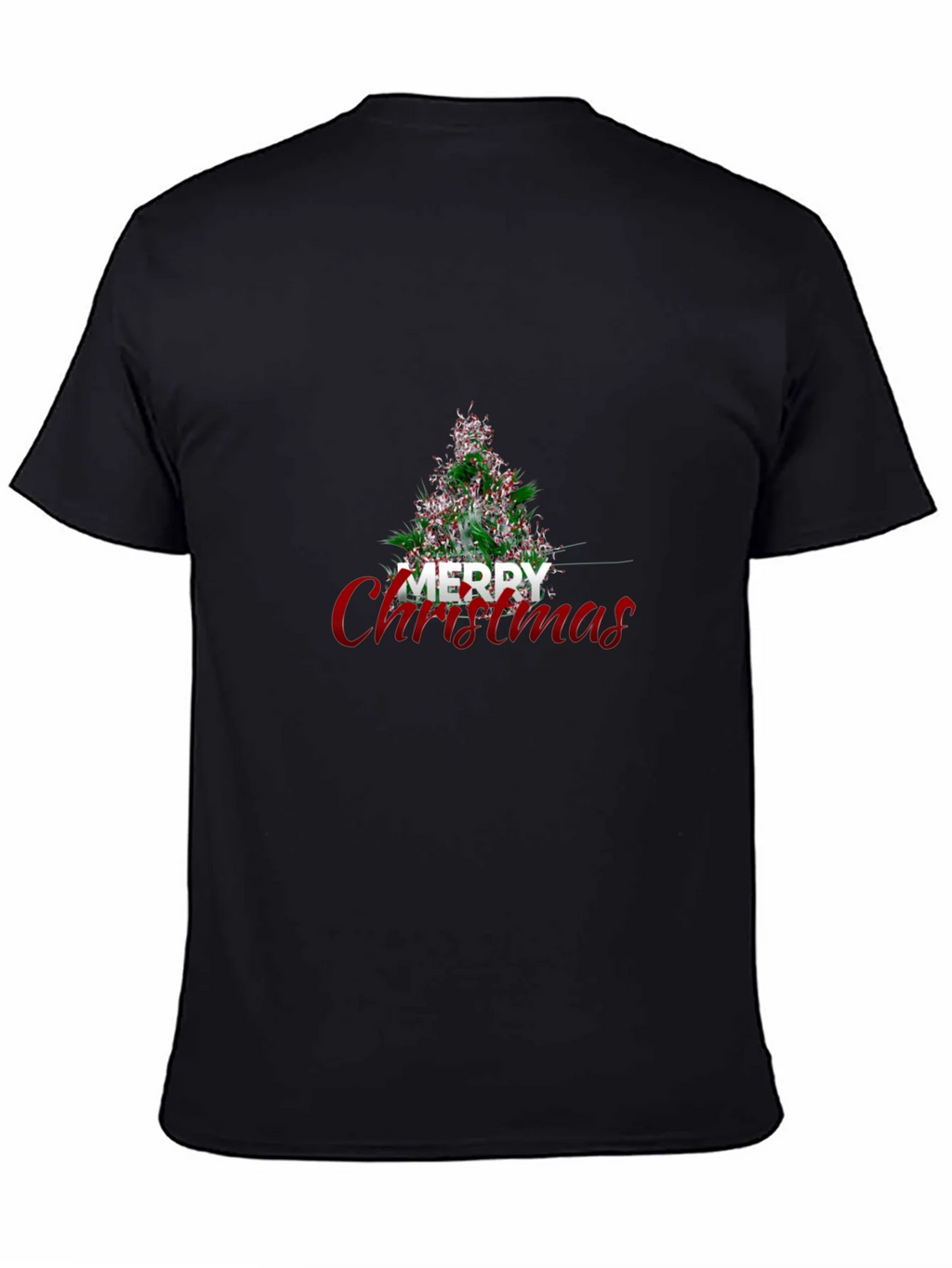 Festive Merry Christmas Tree Graphic Tee - Holiday Apparel